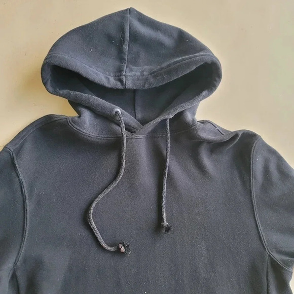 Express Quality+Fit Hoodie Men's Black White Logo Pull Over Hooded Sz M - Picture 8 of 8
